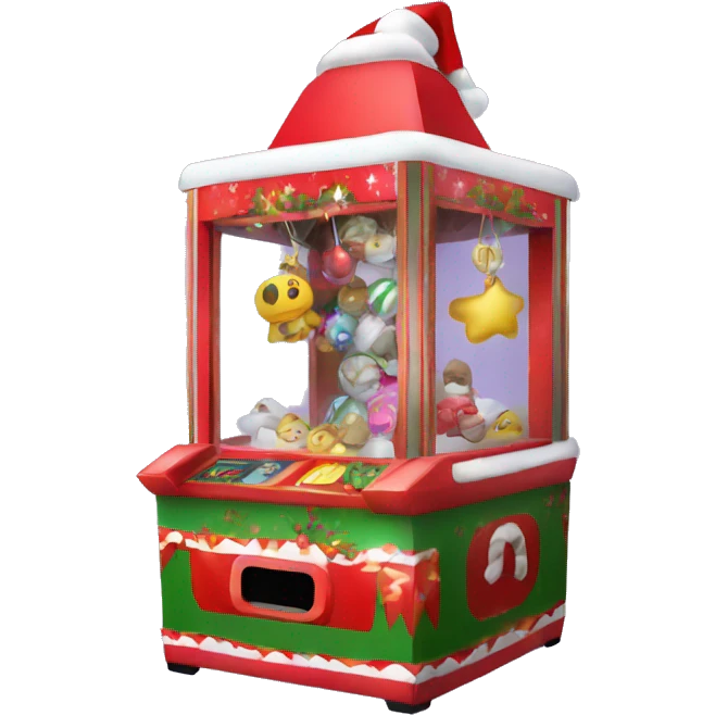 a christmas themed claw machine emoji