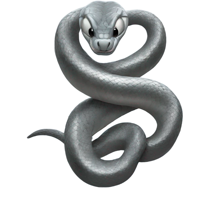 Silver snake  emoji