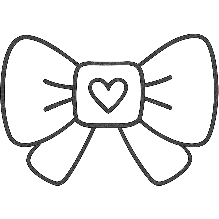 Make the bow minimalist with neutral, minimalist colors, keep background transparent, in a hand drawn icon style with no fill. emoji