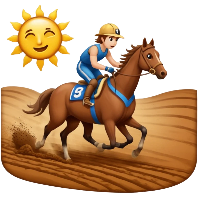 dirt Race track horse trace emoji