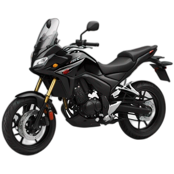 Honda cb500x black color doing a wheelie emoji