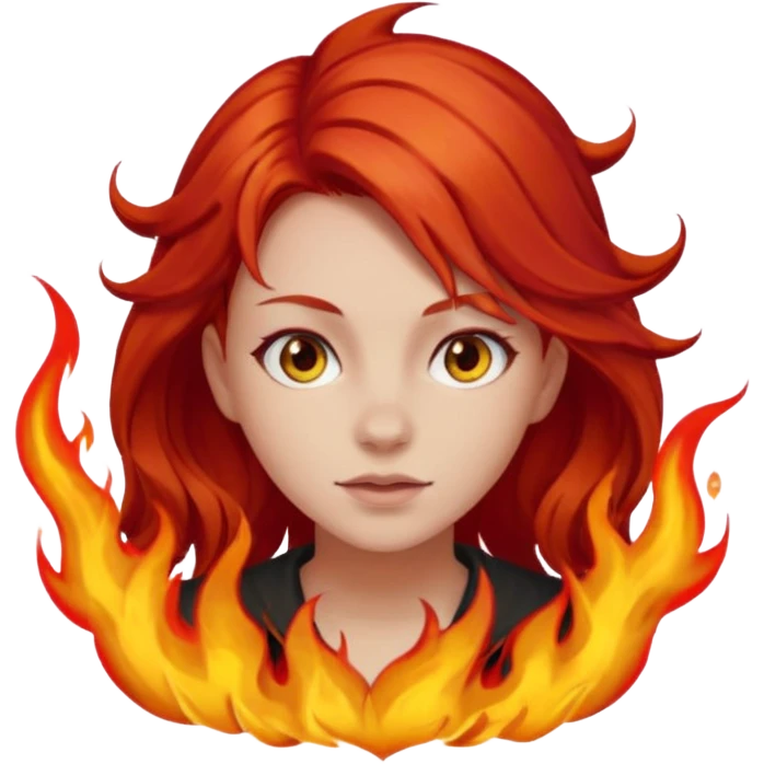 flame girl emoji