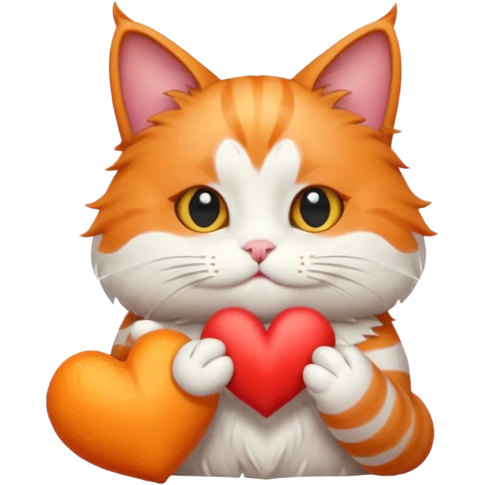 A cat blowing a heart emoji