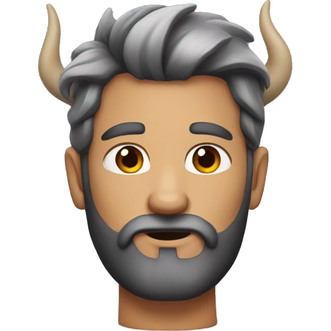 horned male with beard emoji