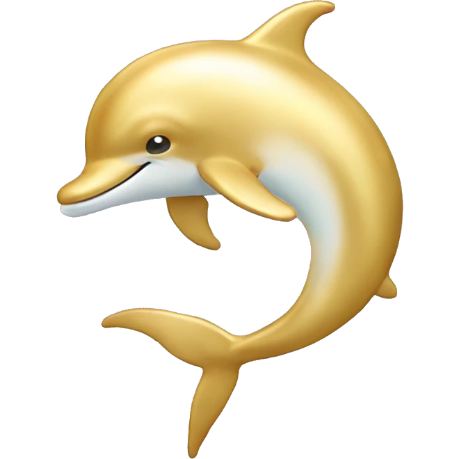 Pastel-gold-raimbow-dolphin emoji