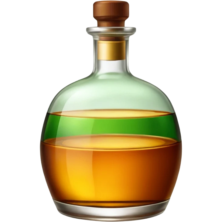 Bottle of rum glass green emoji