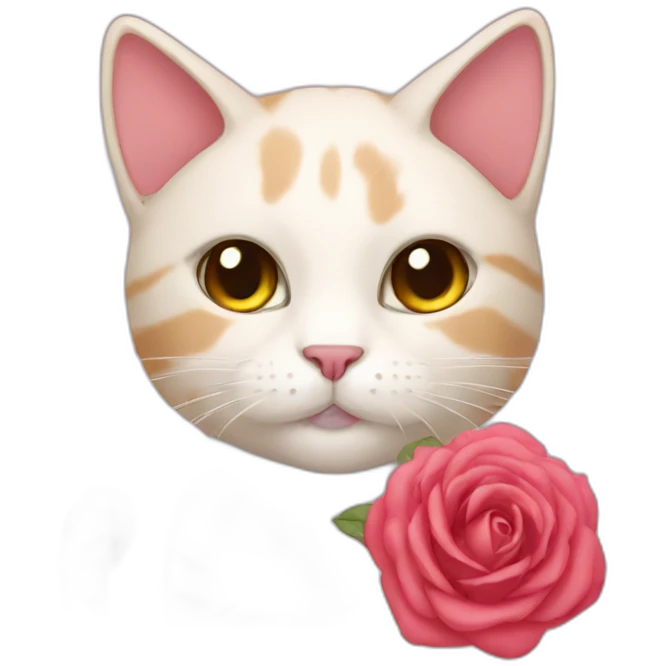 Rose cat emoji