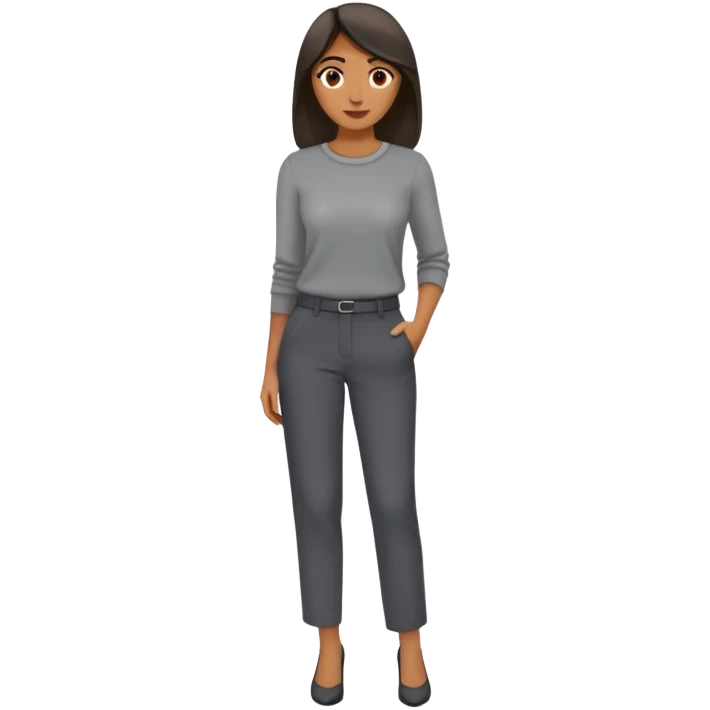 Woman in dark grey trousers emoji