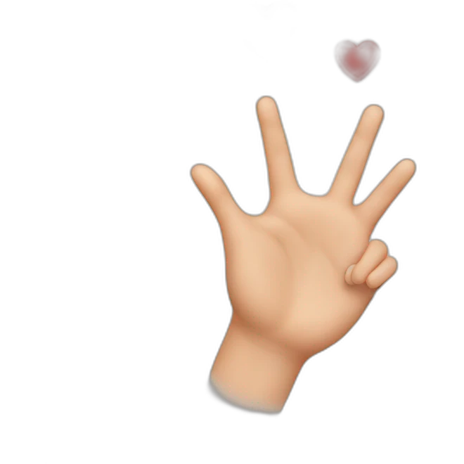 Heart hand emoji