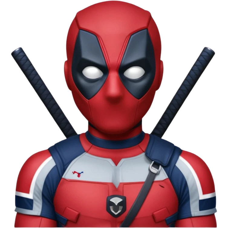 Deadpool with the New England Patriots emoji