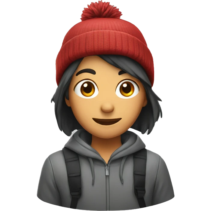 student with a toque emoji