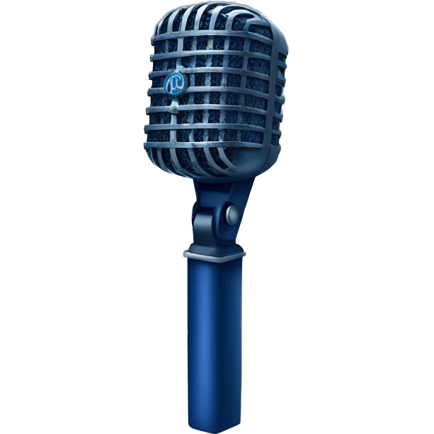 dark blue microphone  emoji