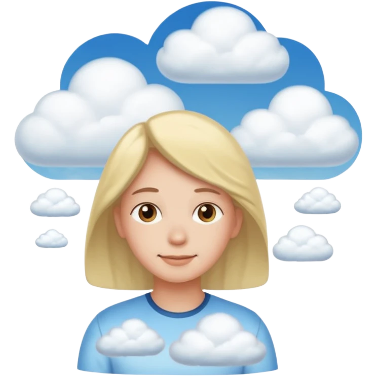 person with clouds emoji