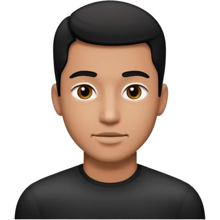 balck and white photo man emoji