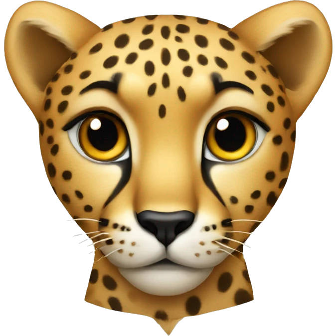 cheetah, it have eyes on heart emoji