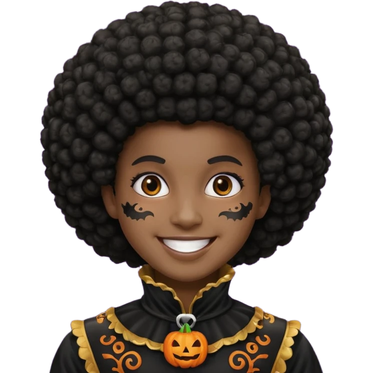 afro halloween emoji