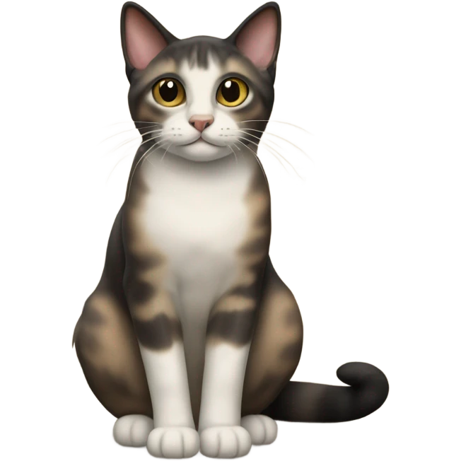 manx cat with siamese cat markings  emoji