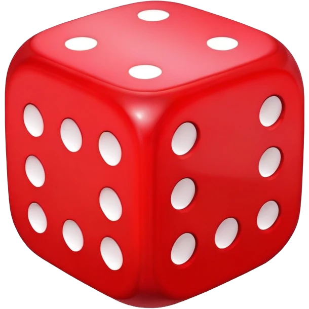 Red dice with hearts emoji