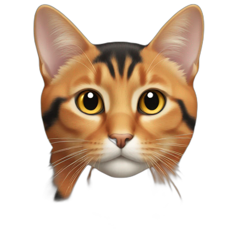 black and orange cat emoji