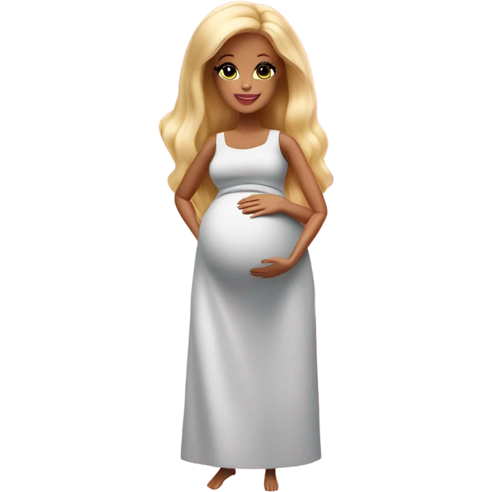 Pregnant barbie in labor emoji