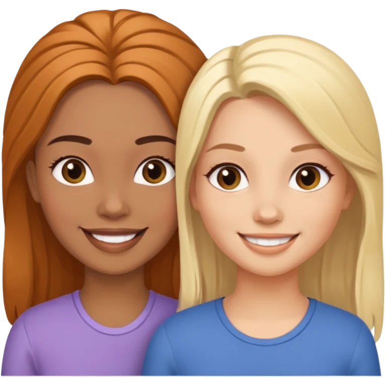two sisters – Sonya and Taya they look different) emoji