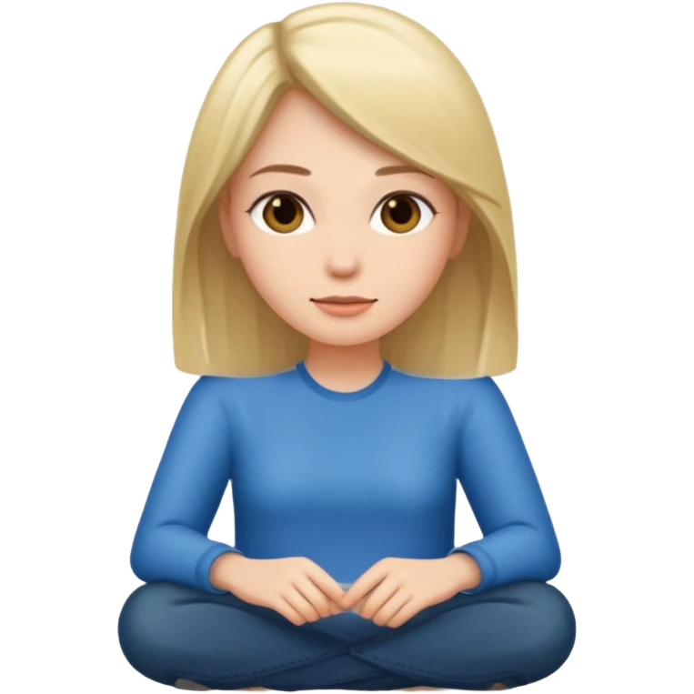 Mulher de cabelo liso sentada emoji