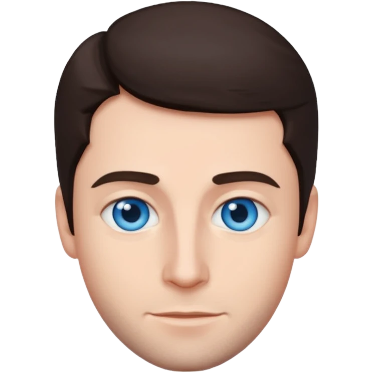 Jon Abrahams (b.1977) with blue eyes, dark brown hair emoji