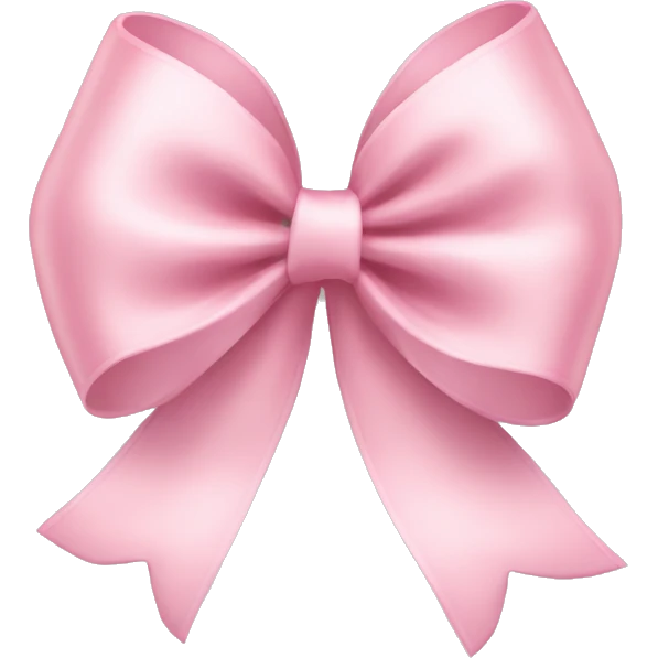 light pink ribbon bow emoji