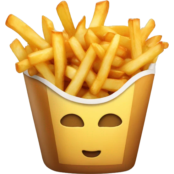 Poutine qui mange des frites  emoji