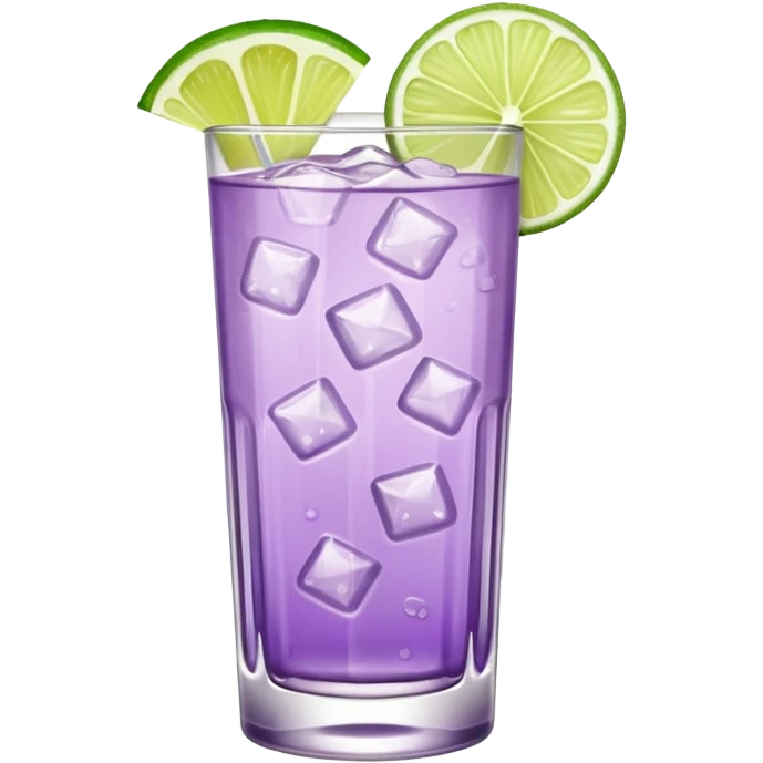Cocktail light purple with high glass emoji
