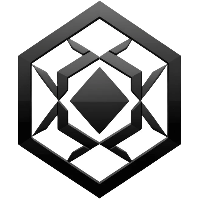 Create an emoji in which it is representing AI logo similarly like the logo of Chat GPT ,Gemini but different completely different and very professional not simple and try to make it in black and white colour emoji