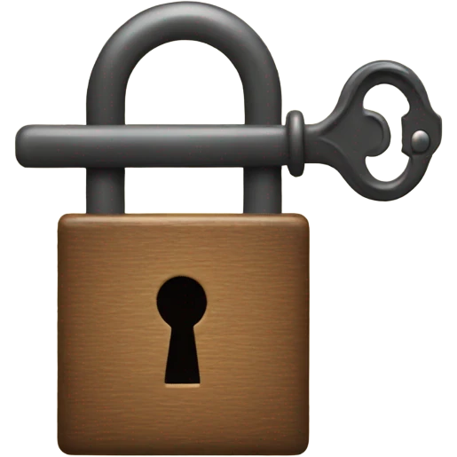 the key opens the lock emoji