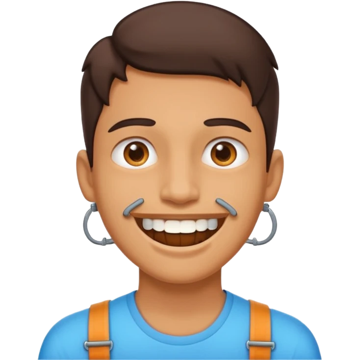 Ahora con alambres en los dientes  emoji