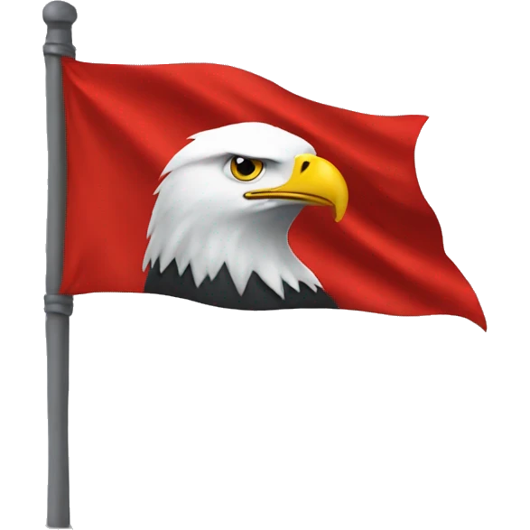 Red flag with an eagle on it  emoji