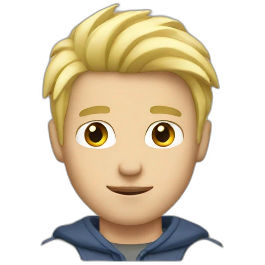 White blonde guy emoji