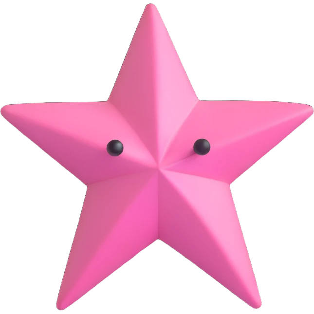 Pink star for princess emoji