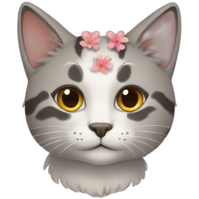 Cat with flowers emoji