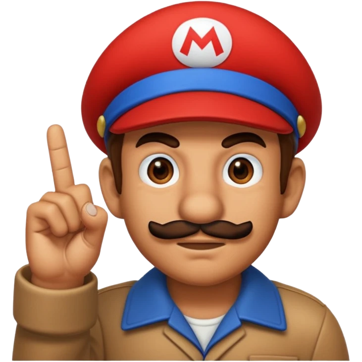 mario sacando el dedo  emoji