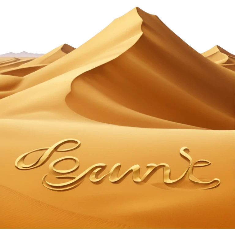 Akram's name on the desert sands  emoji