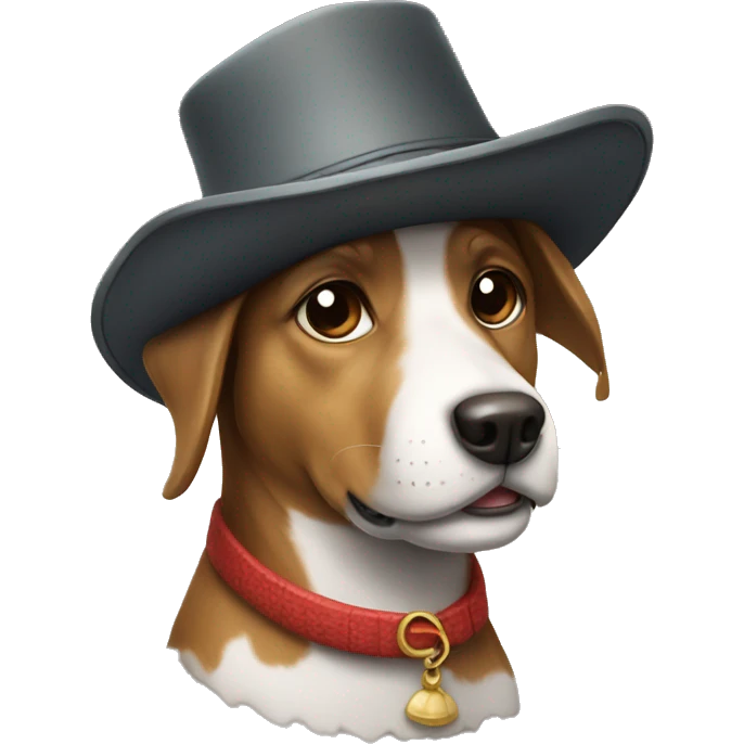 Dog with hat emoji