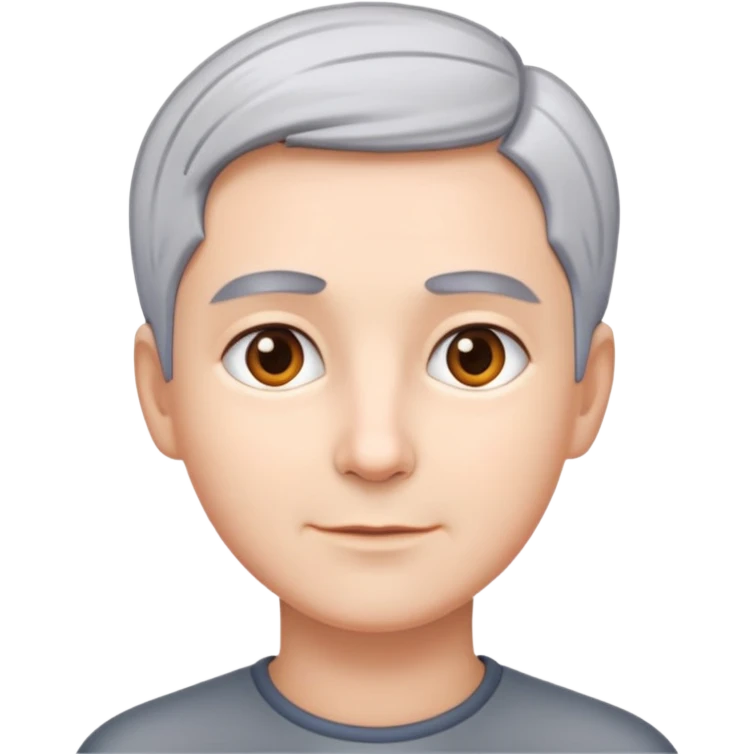 Grey short hair emoji
