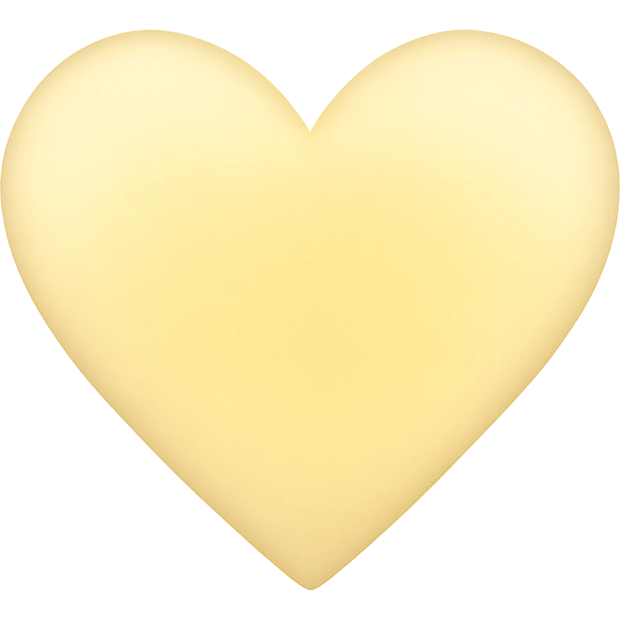 heart with a soft yellow gradient, clean digital illustration emoji