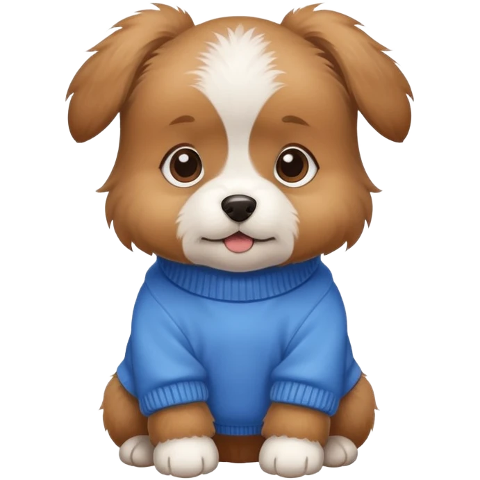 Baby dog with a Pullover  emoji