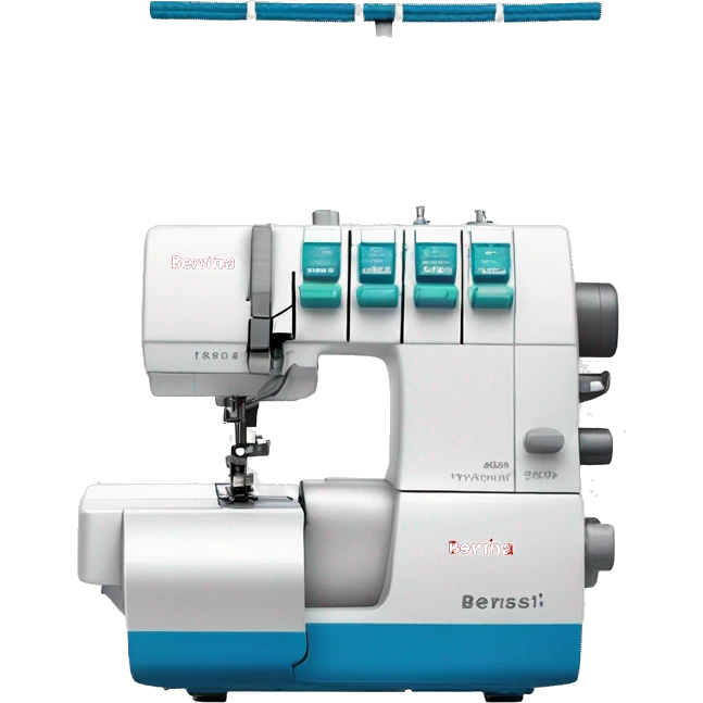 BERNINA serger with thread behind it emoji