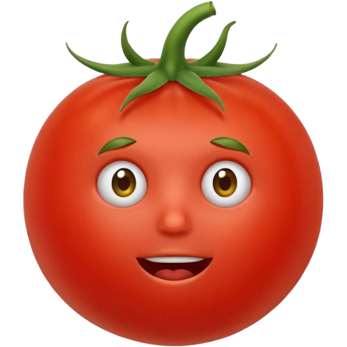 Eine Tomate mit Gesicht, Hände, Füße  emoji