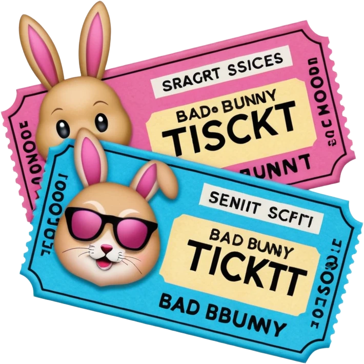 bad bunny and taylor swift concert tickers emoji