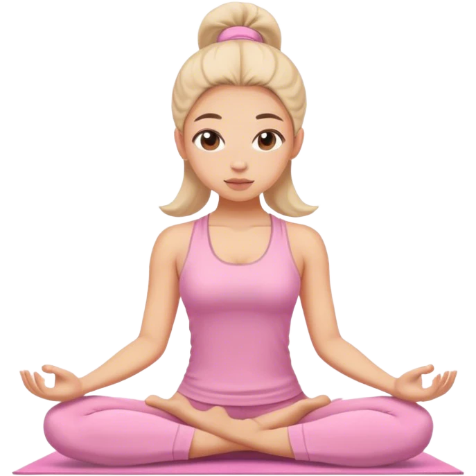 yoga girl light pink clothes  emoji