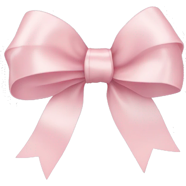Light pink thin ribbon bow emoji