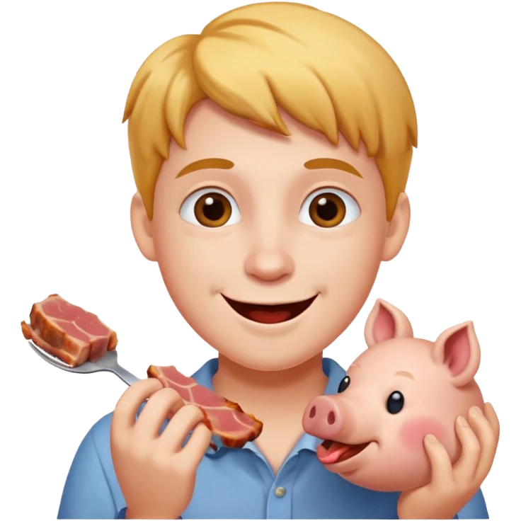 eating pork emoji