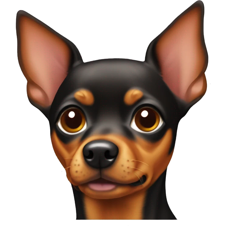 Mini pinscher dog side profule emoji